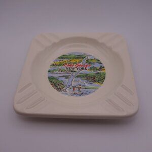 Lake George New York Ceramic Square Ash Tray